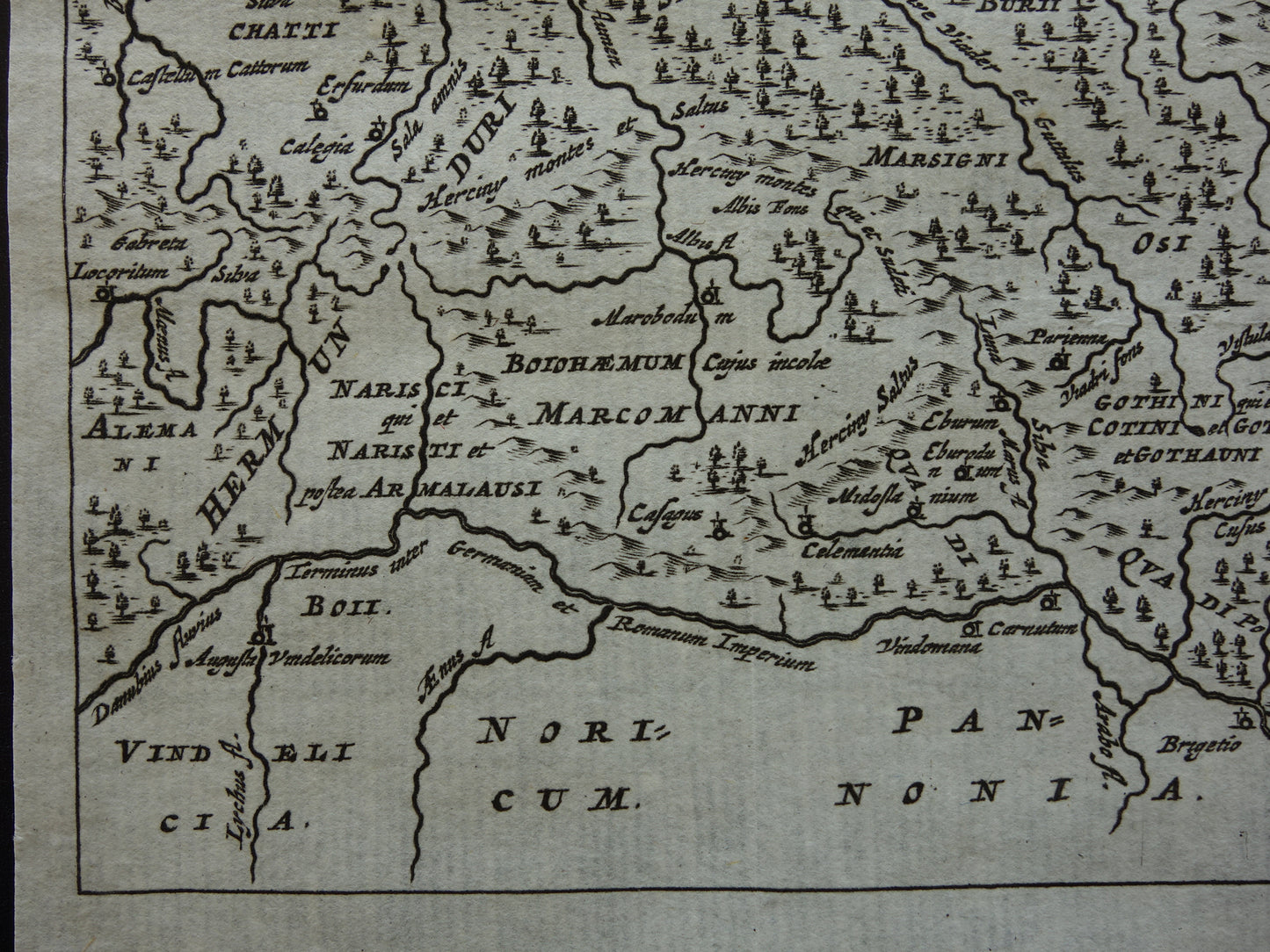 POLAND 360+ year old map of Poland in ancient times 1661 original antique Dutch map very small size