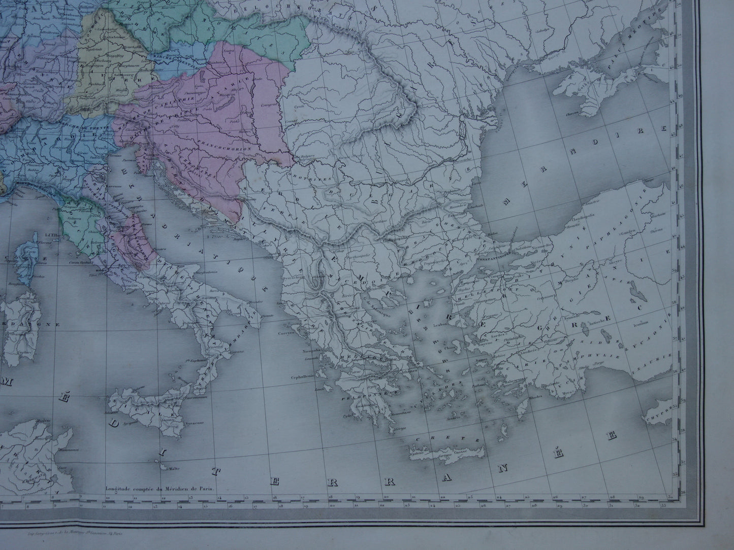 Map of Europe Charlemagne Antique map European continent 8th century Emperor Charles vintage maps