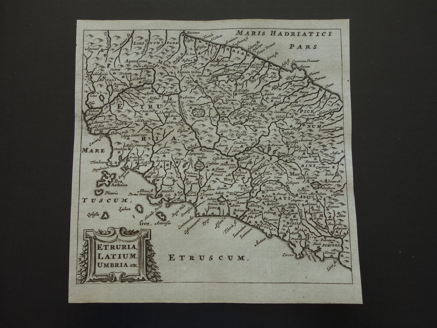 Cluver 1661 Etruria Latium Umbria map