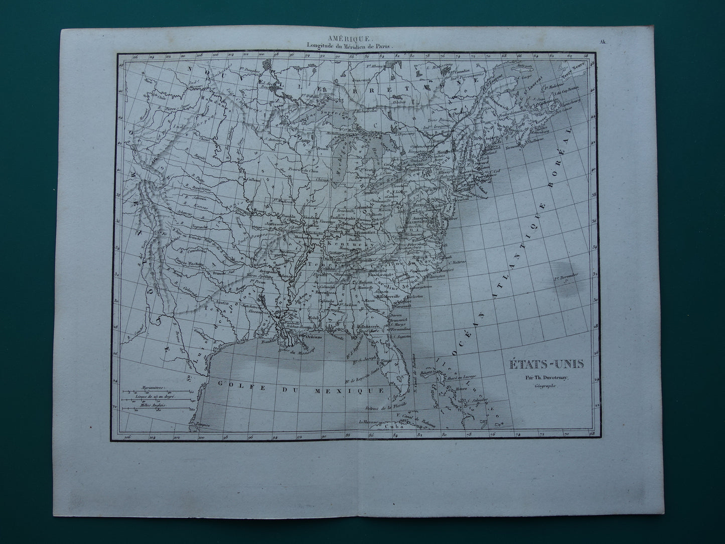 Alte Karte der Ostküste der Vereinigten Staaten von 1854 – Originale antike Karte der amerikanischen Ostküste (USA)