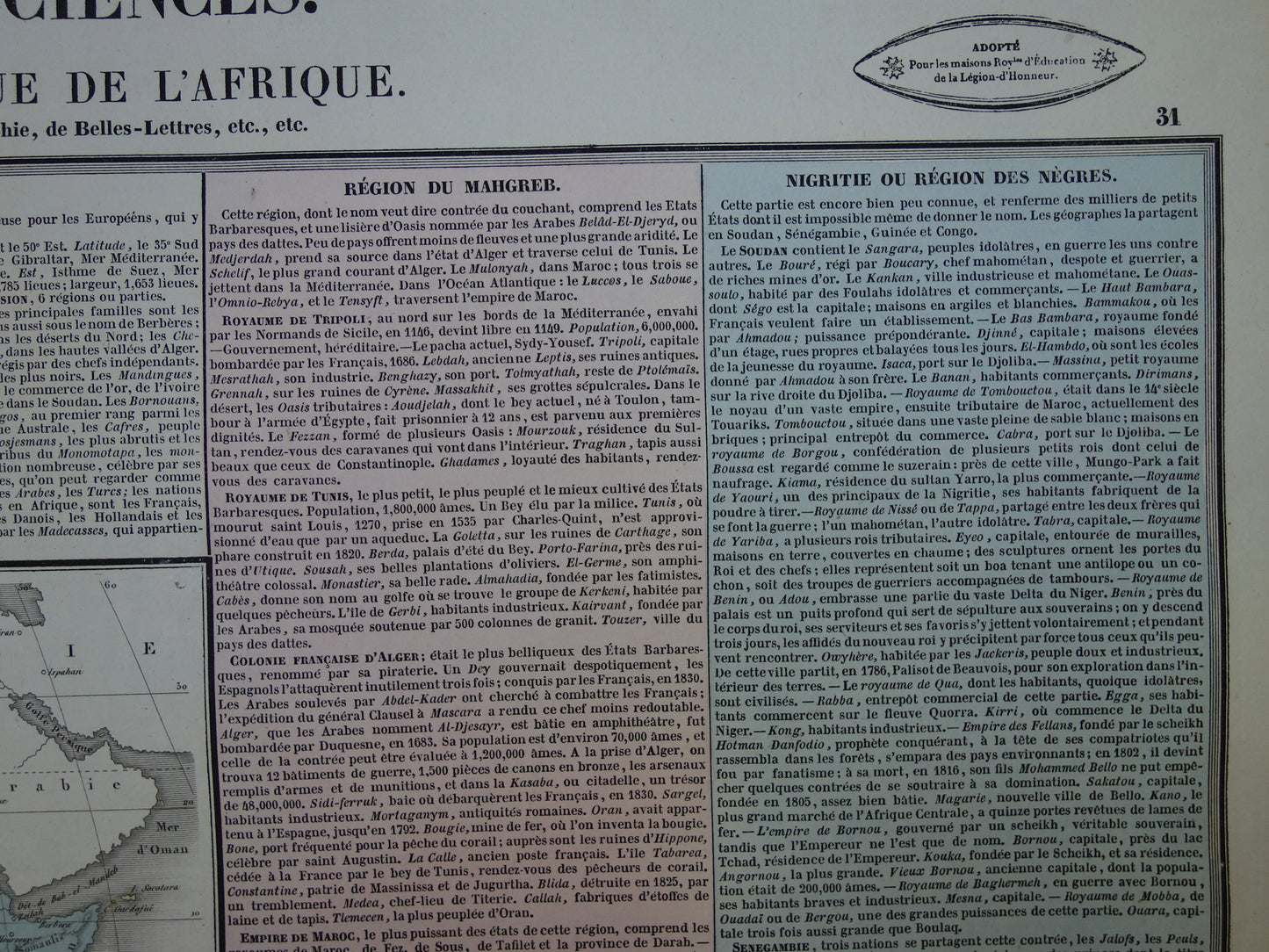 AFRIKA Große alte Karte von Afrika aus dem Jahr 1837 Antike Kontinentkarte