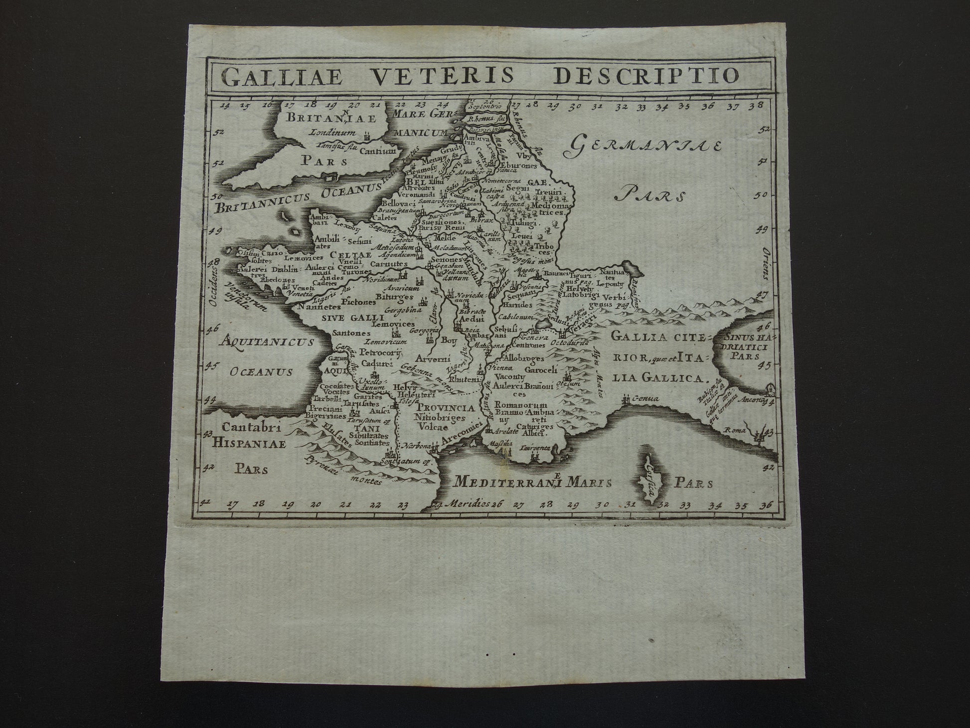 Galliae Veteris Descriptio Cluver 1661 map