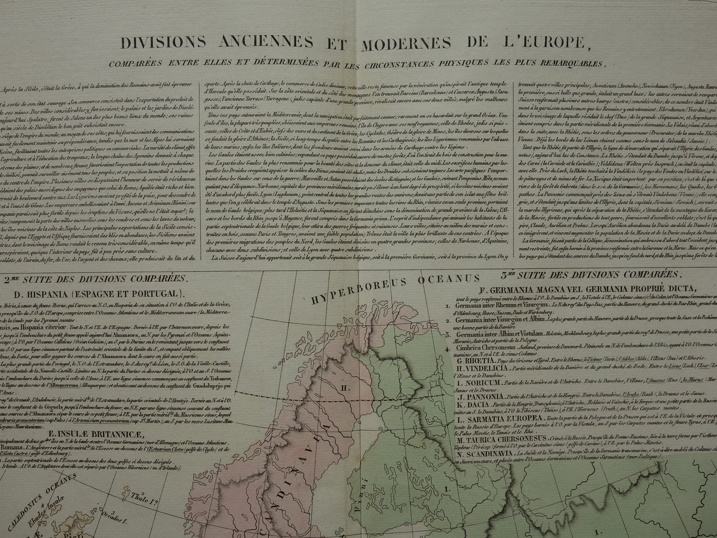 EUROPE old map of Europe in classical antiquity from 1831 Antique Map