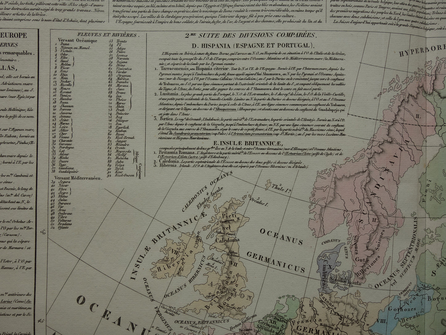 EUROPE old map of Europe in classical antiquity from 1831 Antique Map