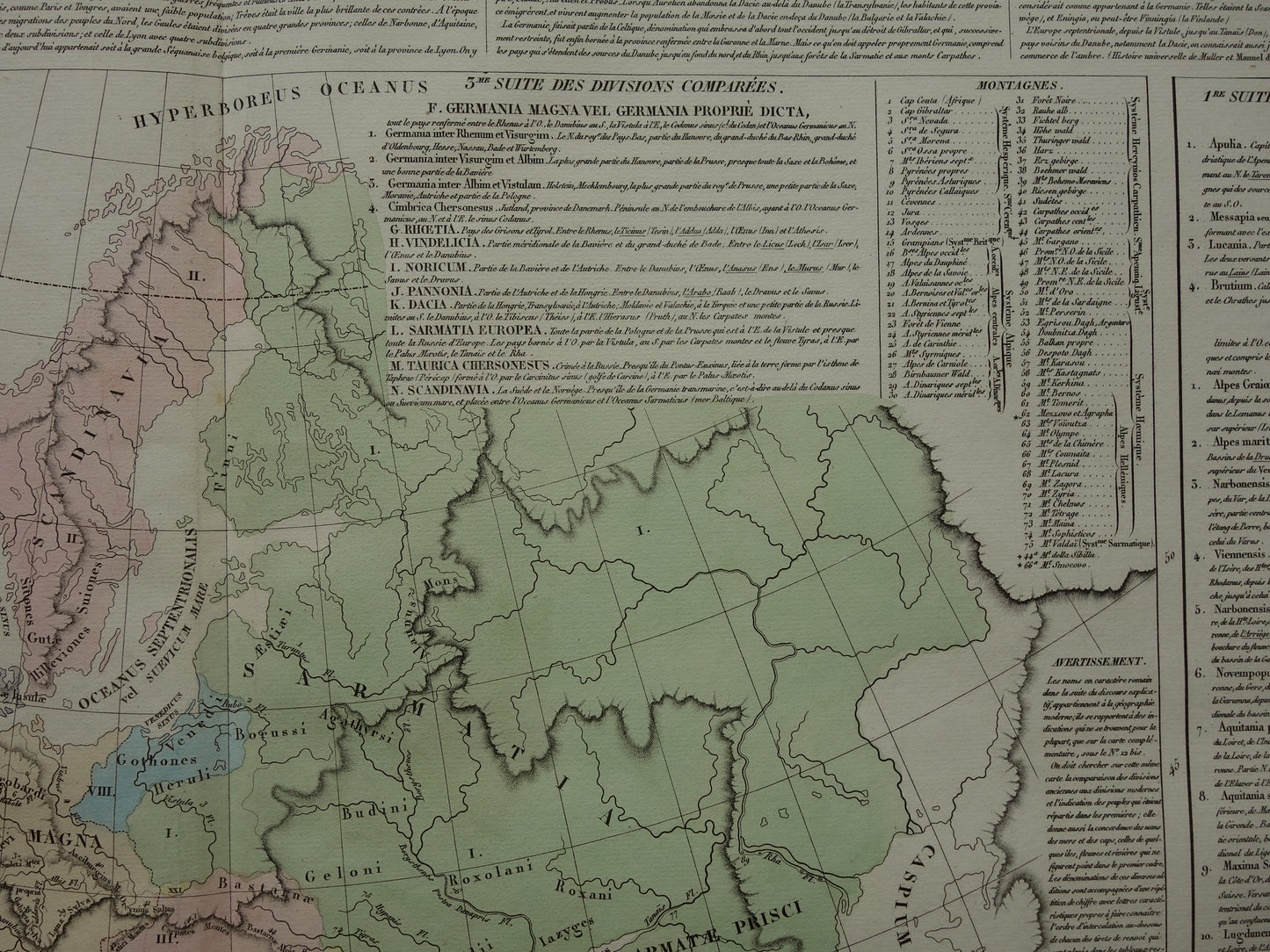 EUROPE old map of Europe in classical antiquity from 1831 Antique Map
