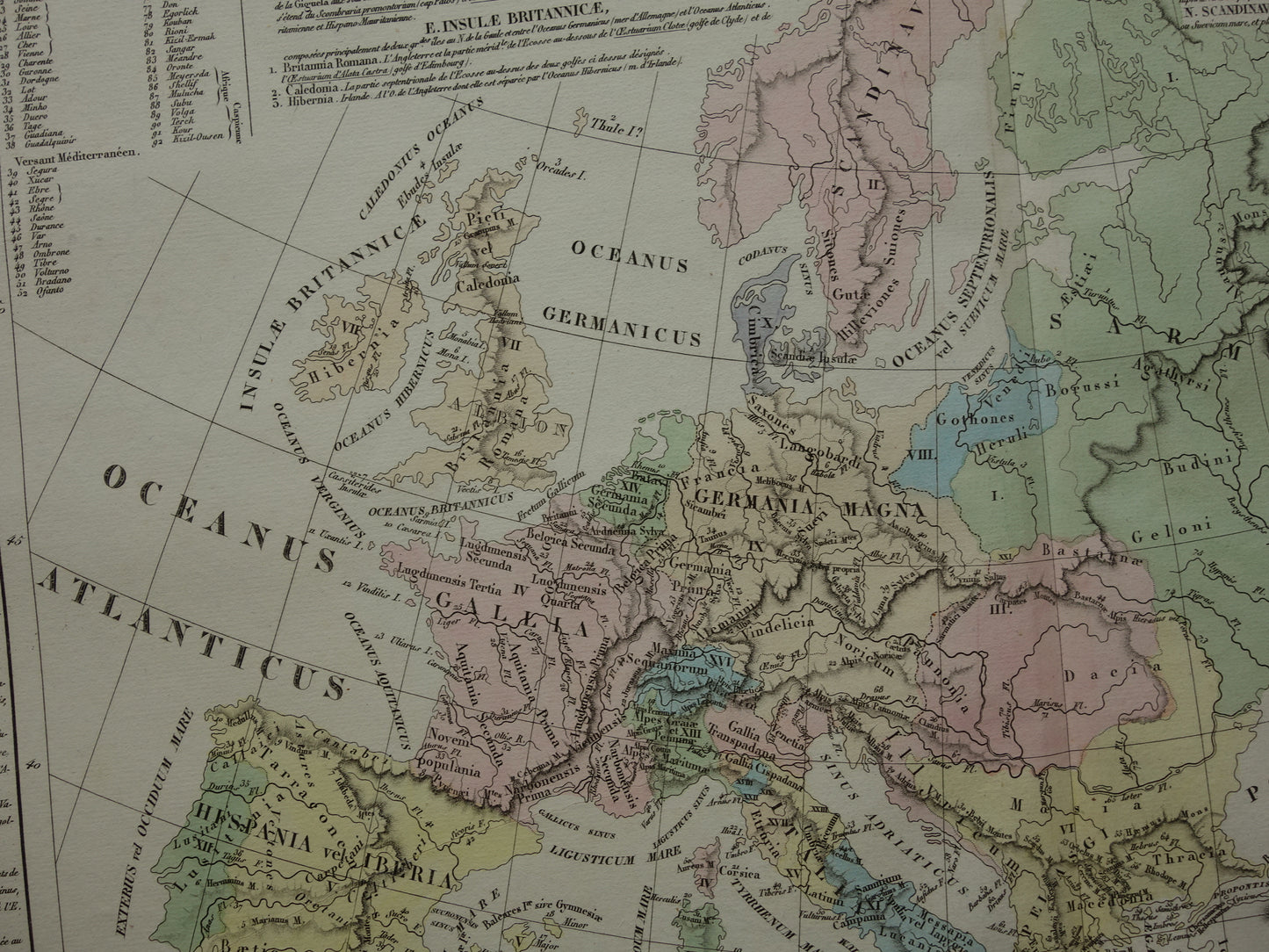 EUROPE old map of Europe in classical antiquity from 1831 Antique Map
