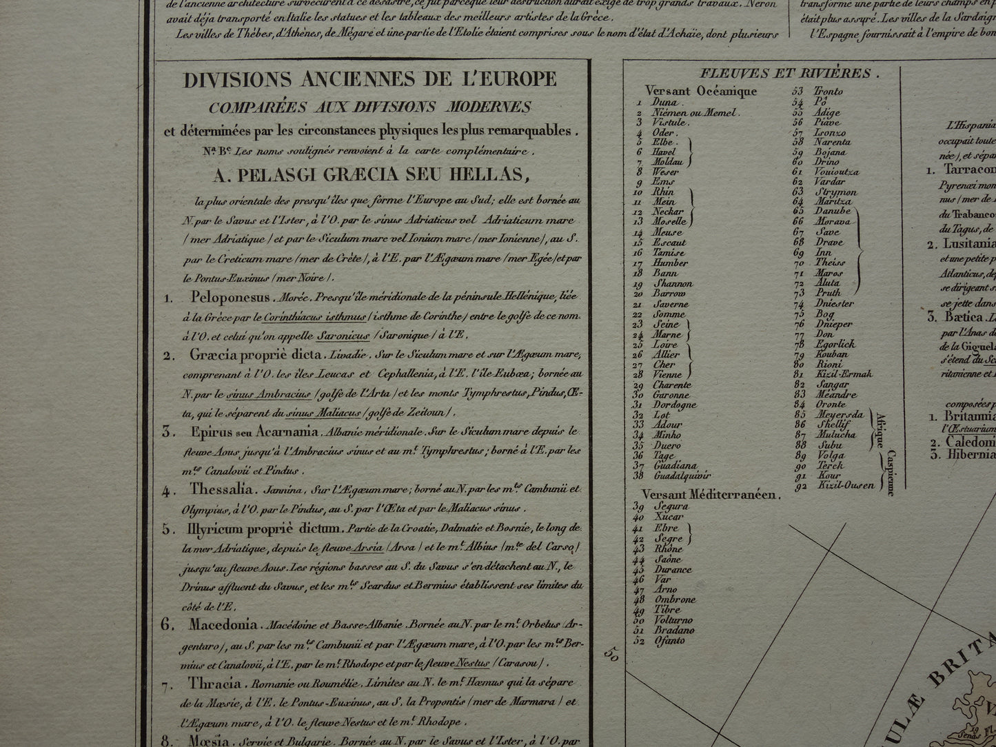 EUROPE old map of Europe in classical antiquity from 1831 Antique Map