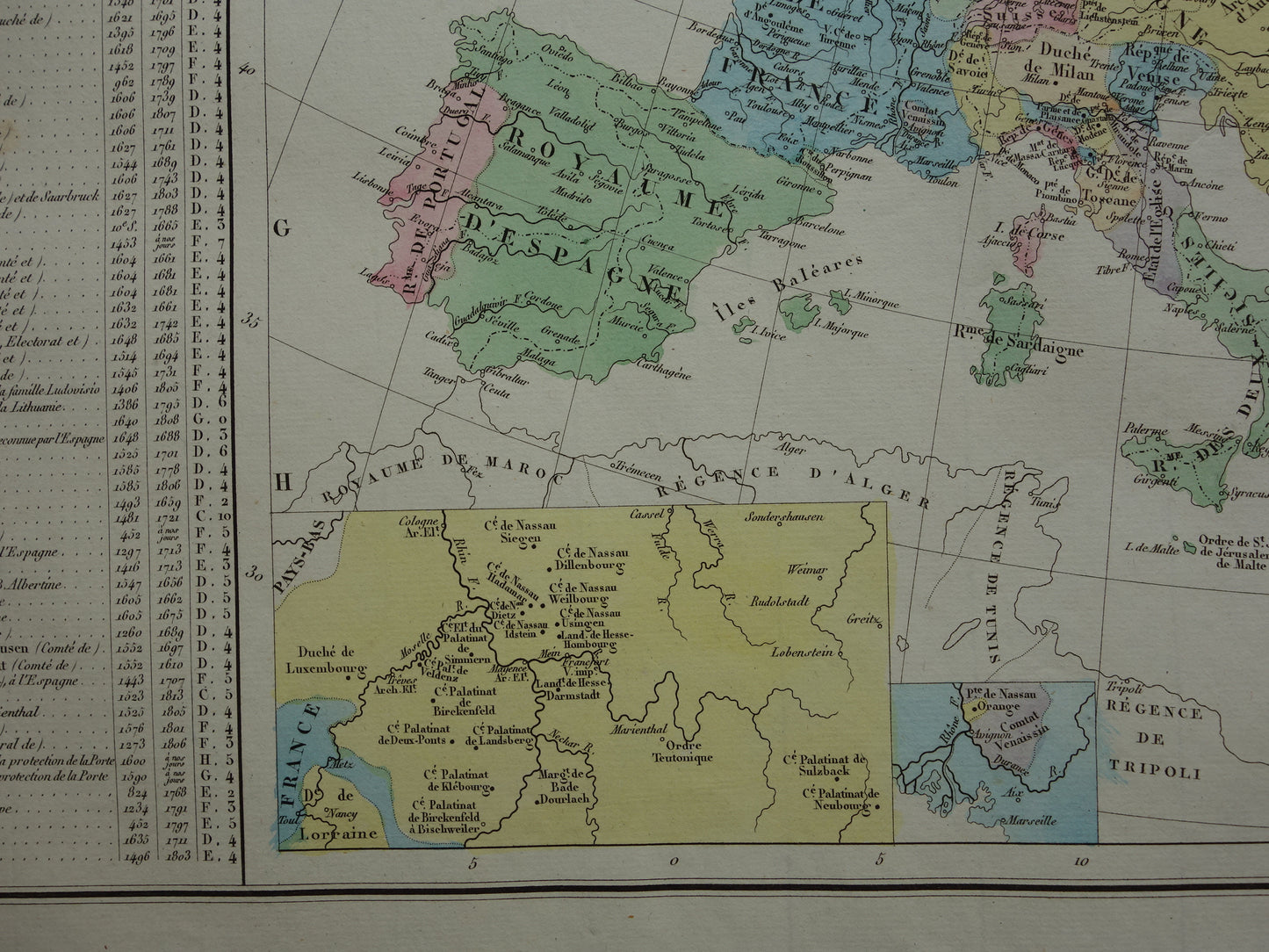 Old map of Europe in the year 1648 Peace of Münster original antique map from 1830 history map