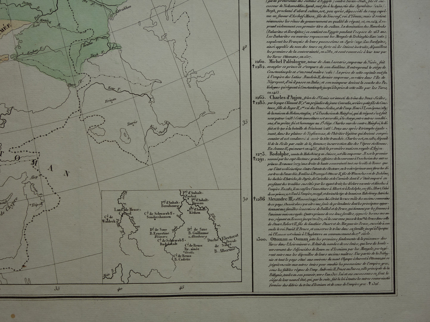 Old map of Europe in the year 1648 Peace of Münster original antique map from 1830 history map
