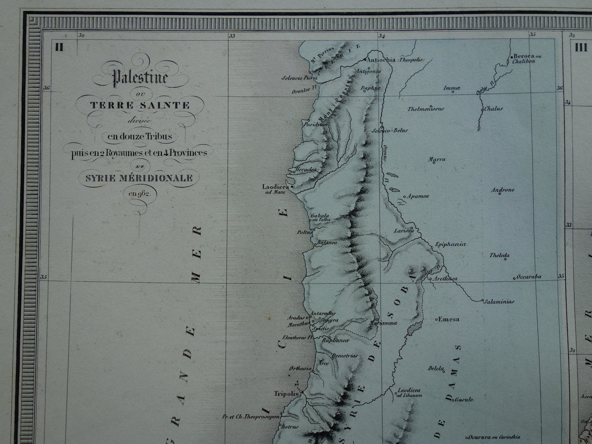 oude geschiedeniskaart bijbel heilige land palestina