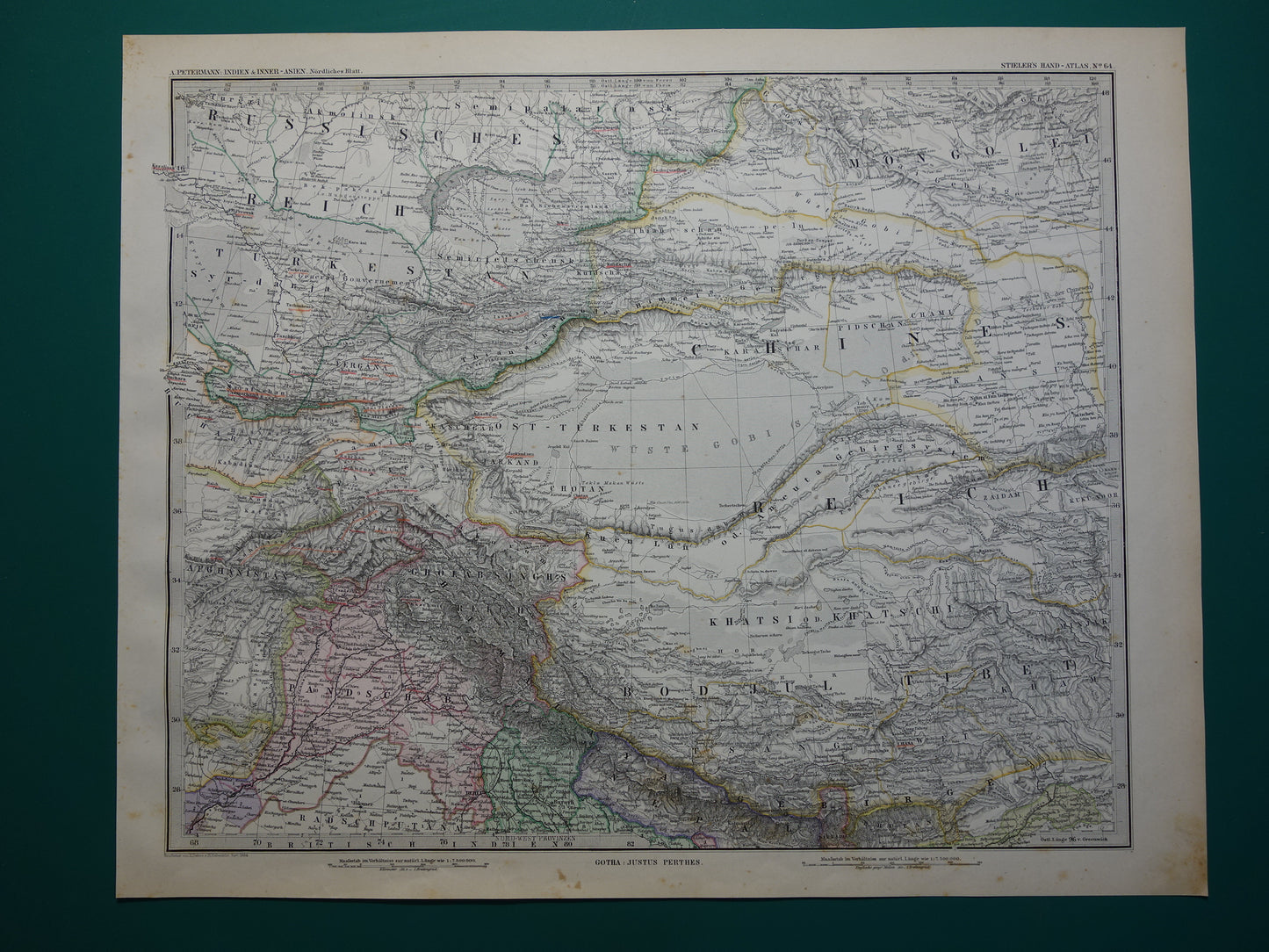 central asia stieler map from 1884