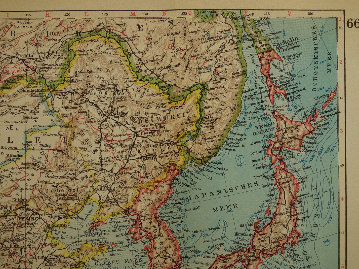 CHINA Vintage map from 1931 original old map Chinese Empire Nanking Nanjing Japan