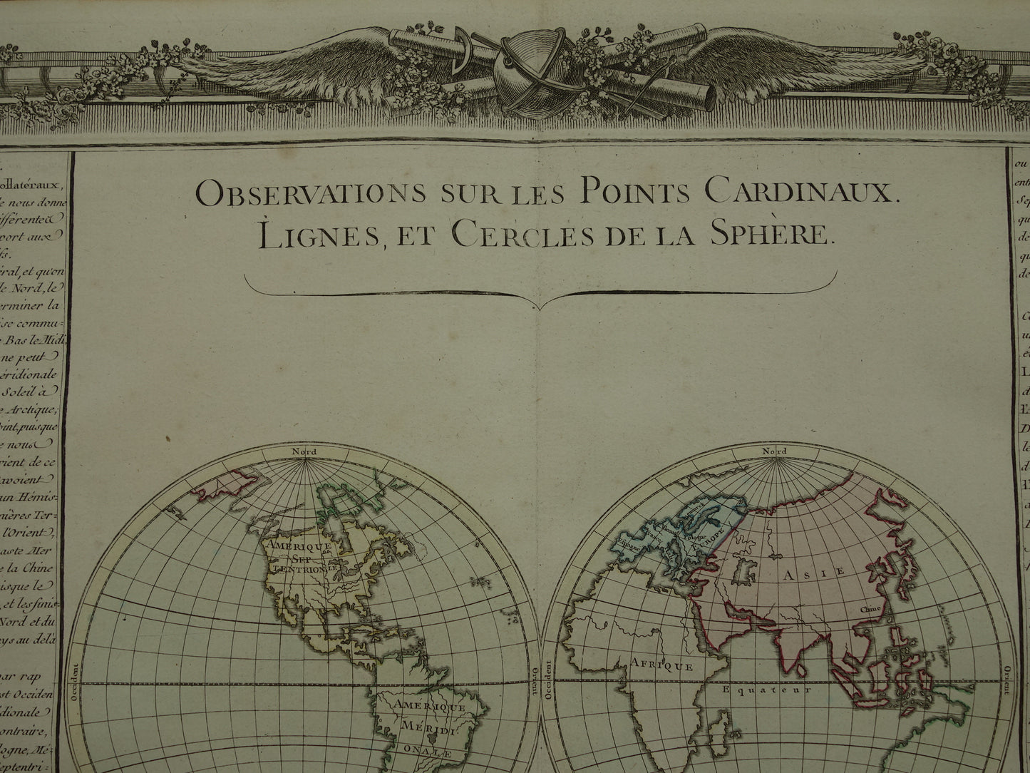 Oude wereldkaart uit 1761 Antieke kaart van de wereld Vintage wereldkaarten met jaartal