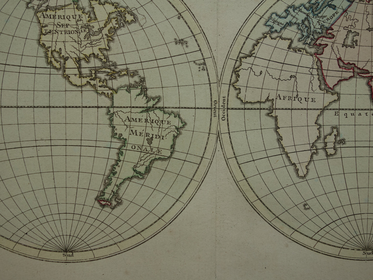 Oude wereldkaart uit 1761 Antieke kaart van de wereld Vintage wereldkaarten met jaartal