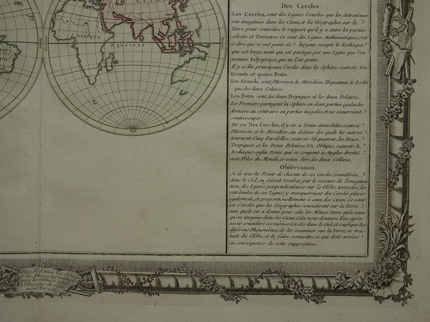 Oude wereldkaart uit 1761 Antieke kaart van de wereld Vintage wereldkaarten met jaartal