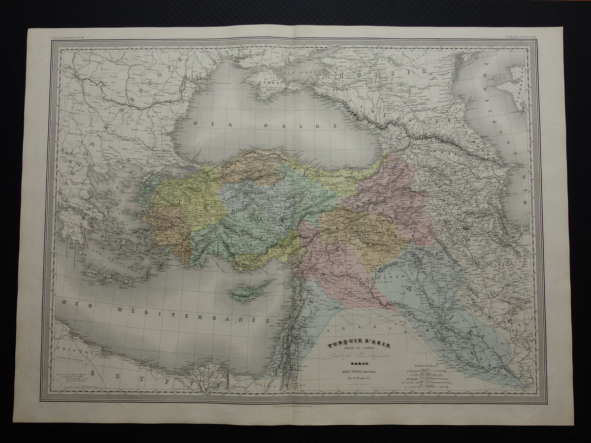turkiye old large map for sale