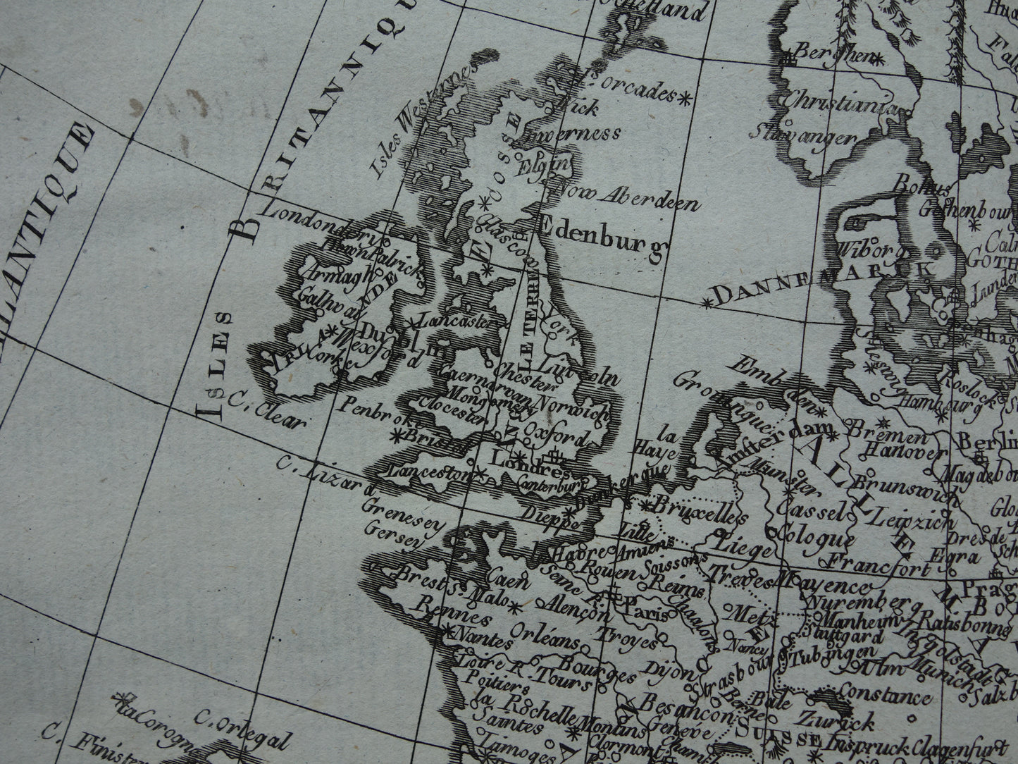 1780 Old Map of Europe Original Antique Map - Raynal Bonne Europe