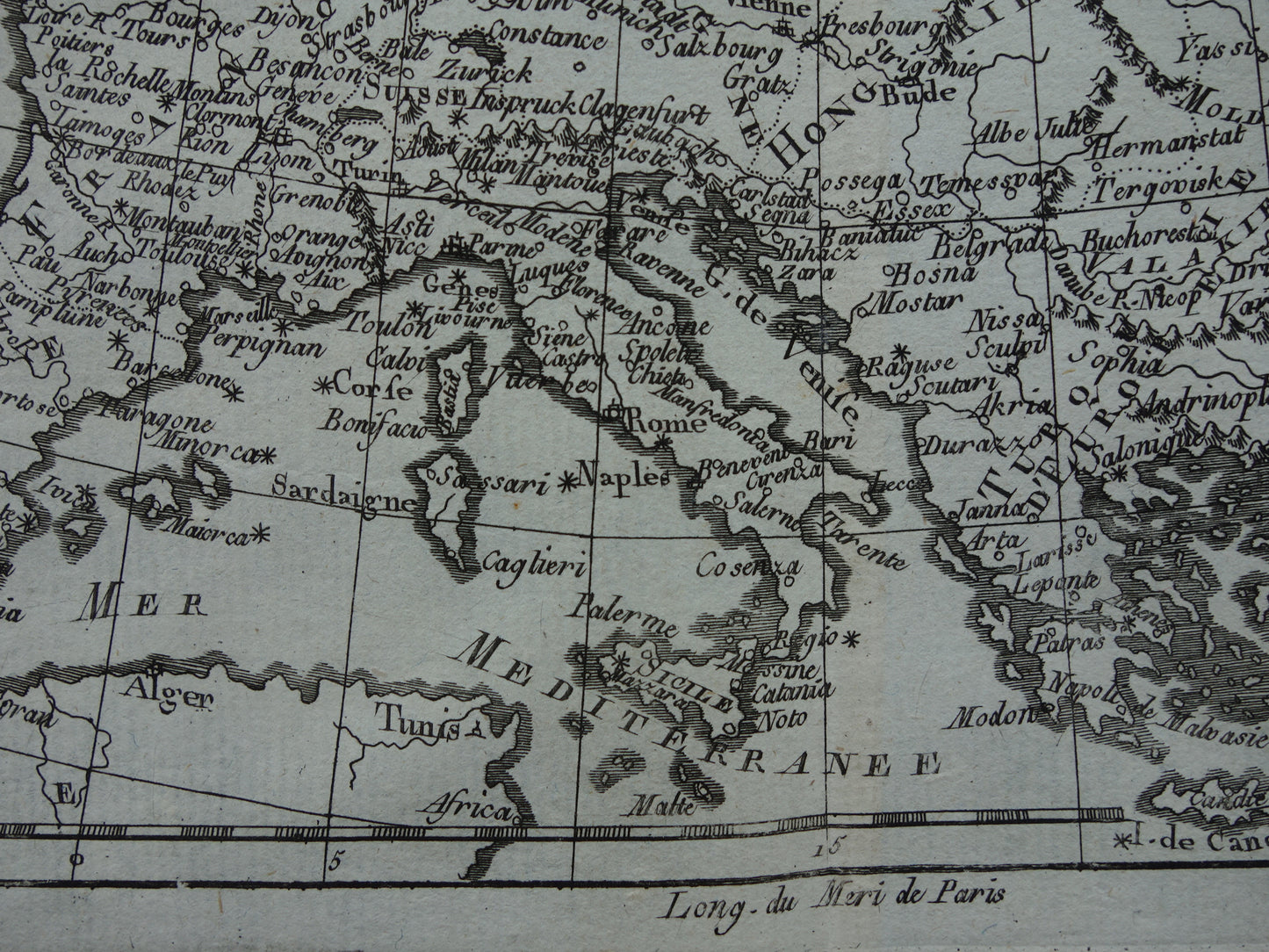 1780 Old Map of Europe Original Antique Map - Raynal Bonne Europe