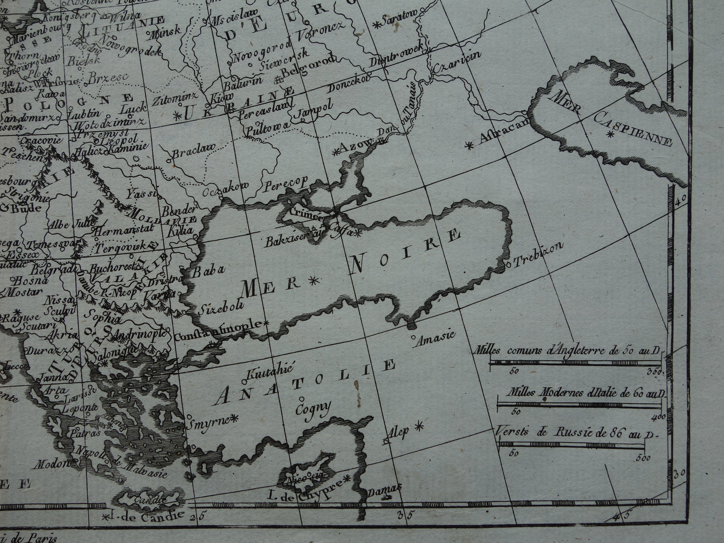 1780 Old Map of Europe Original Antique Map - Raynal Bonne Europe