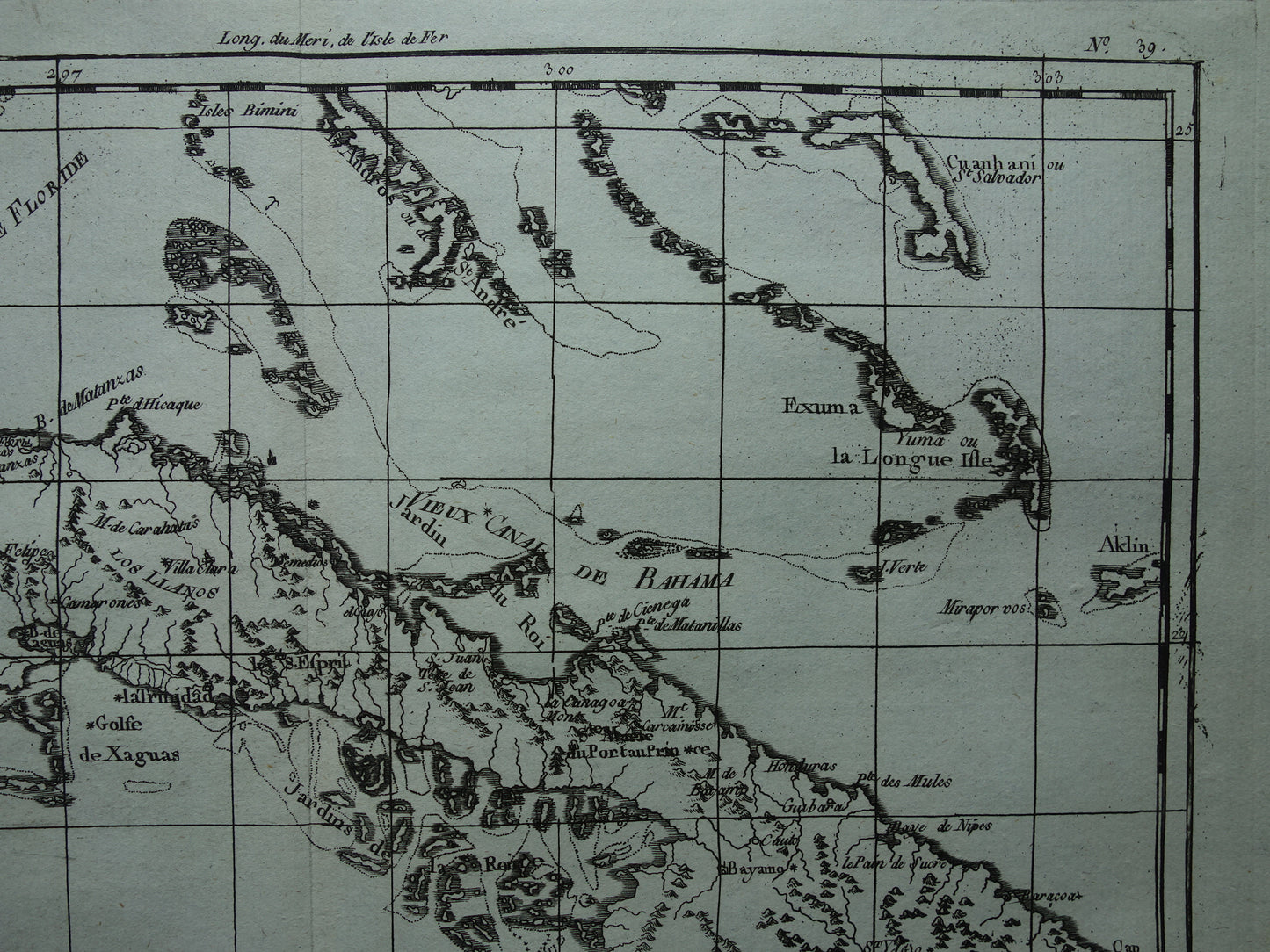 CUBA Old map of Cuba Original vintage French Bonne map