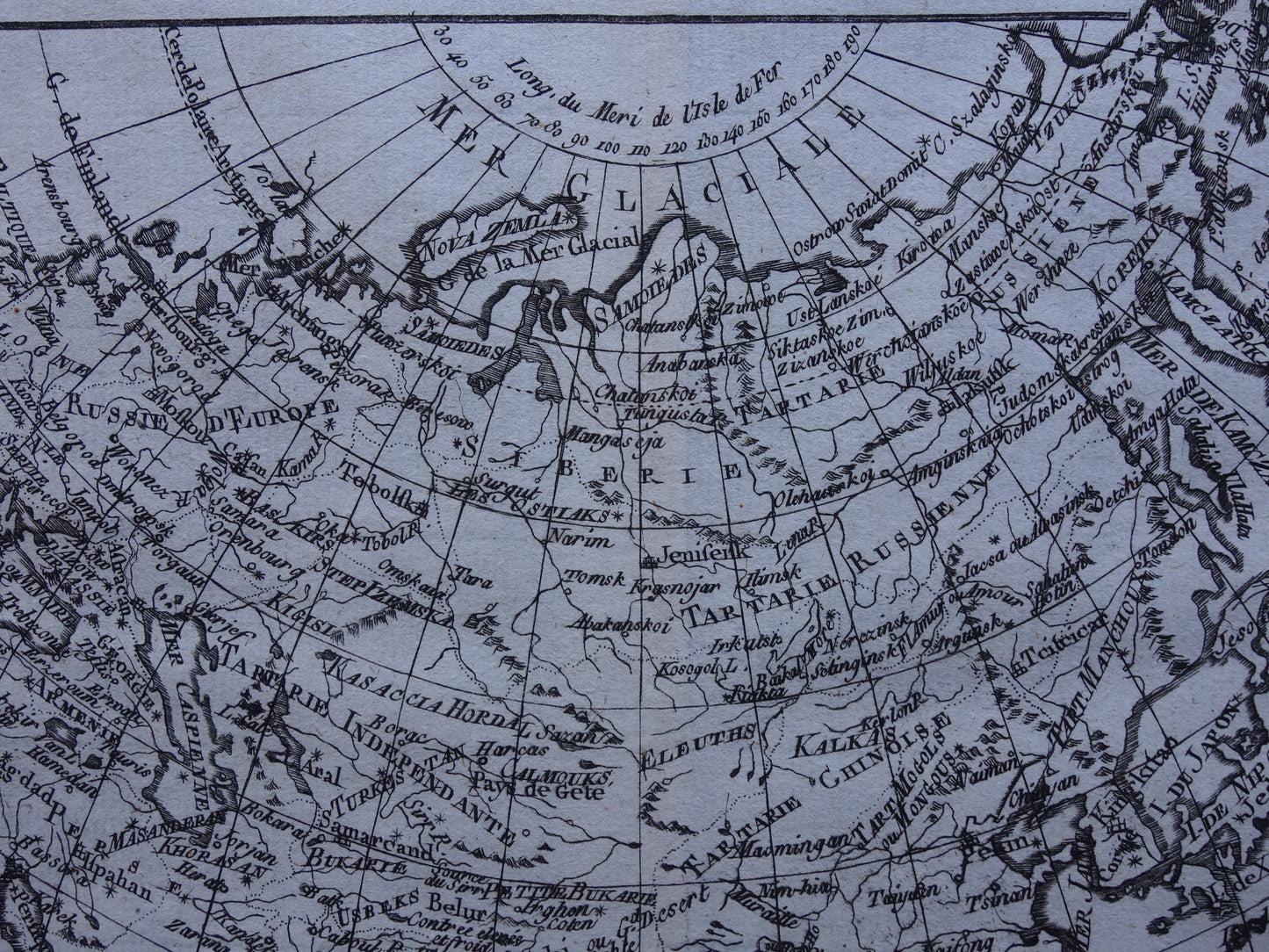 1780 Old Map of Asia Original Antique Map - Raynal Bonne L'Asie