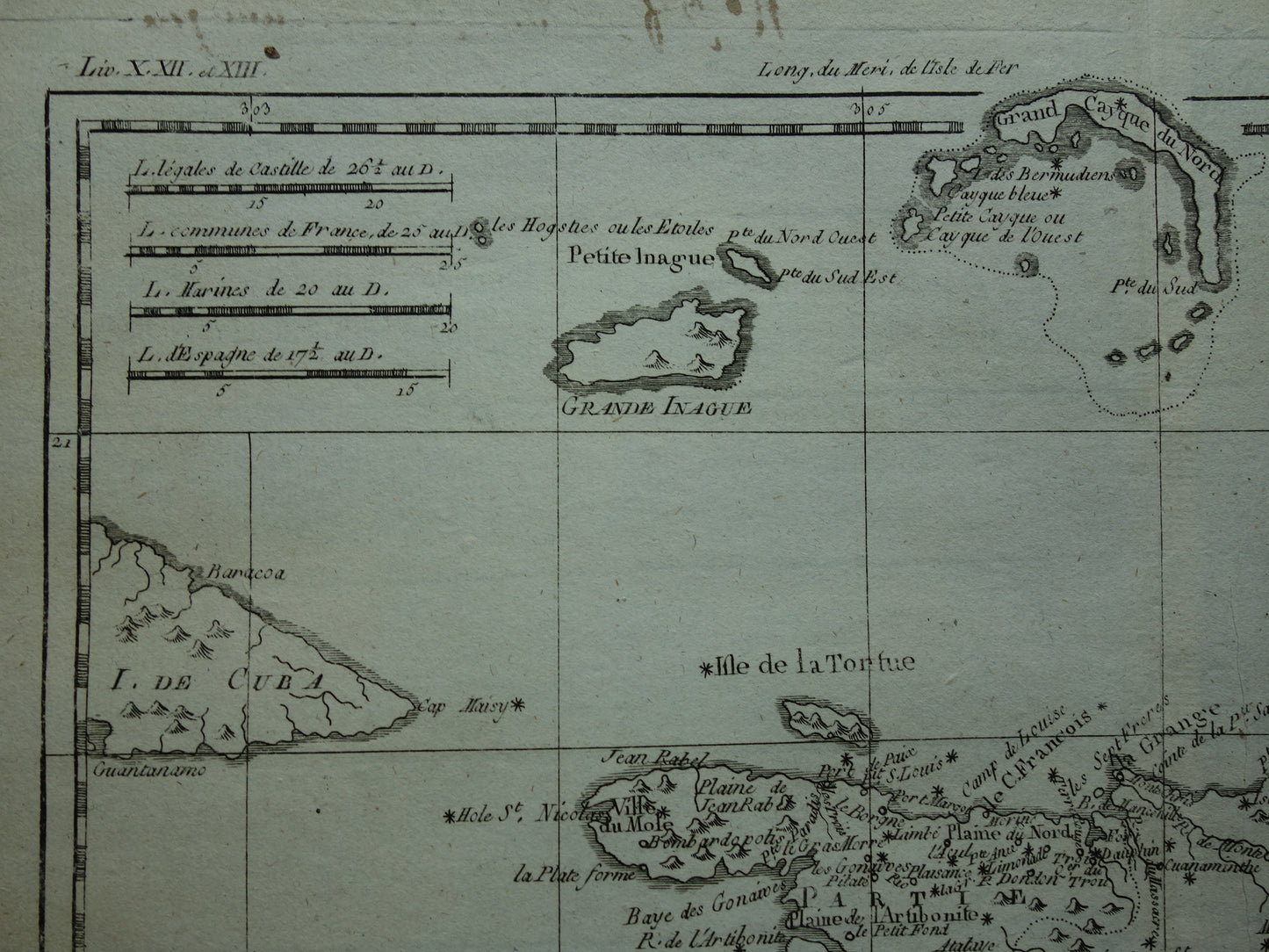 Turks- en Caicoseilanden  oude kaart antieke landkaart