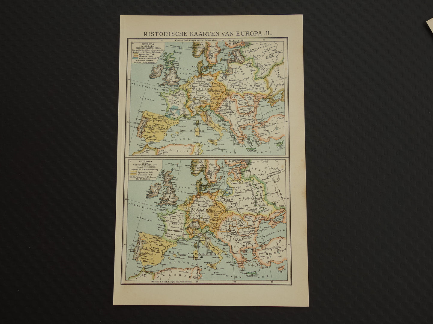 Set of 4 small maps about the History of Europe antique map Napoleon 1789 1815