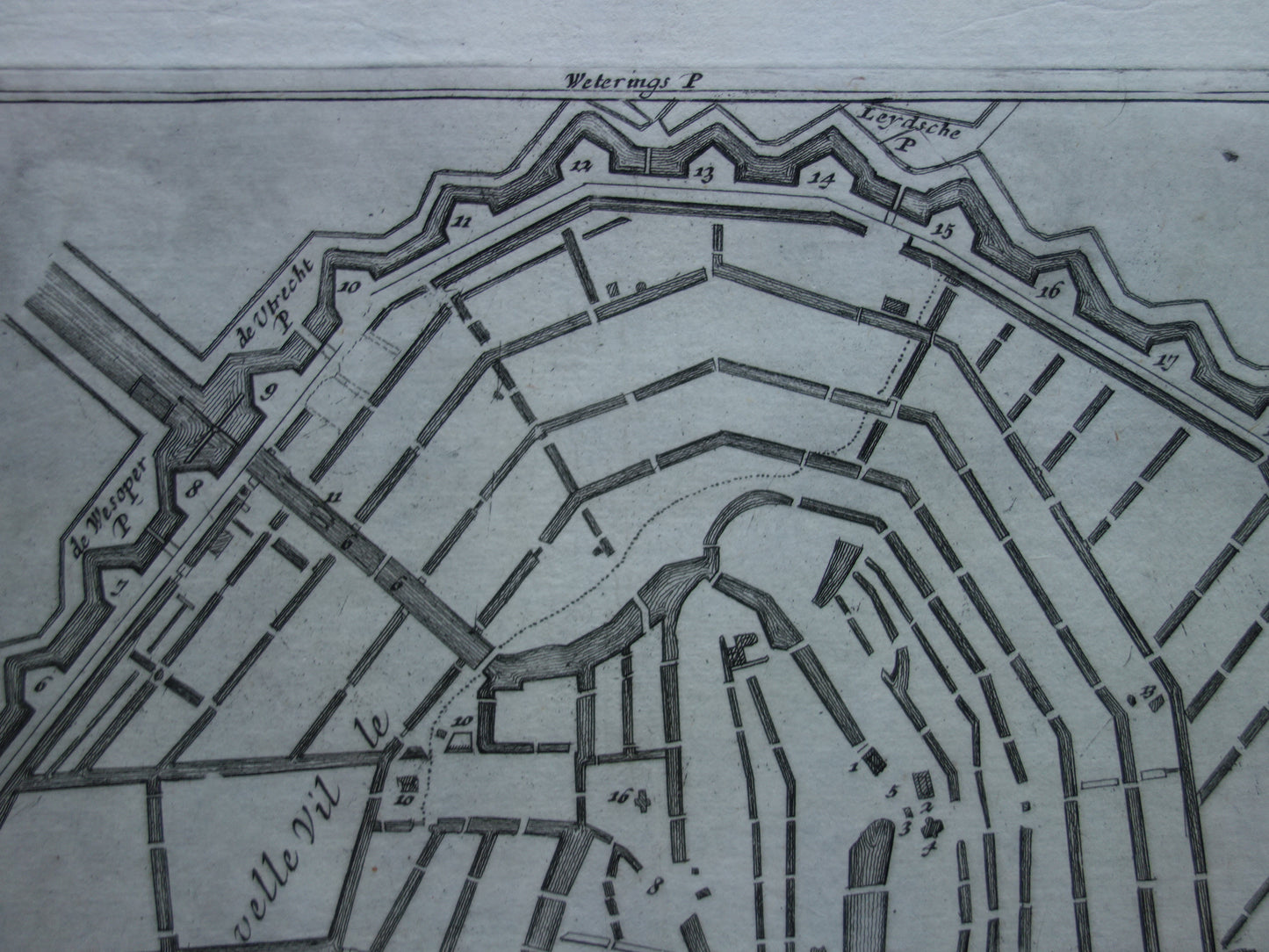 AMSTERDAM old map of Amsterdam from 1693 original antique map Nicolas de Fer