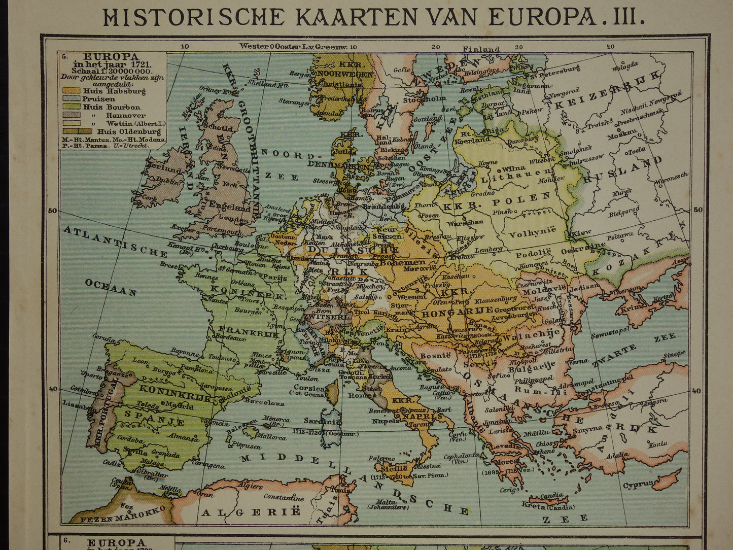 Set of 4 small maps about the History of Europe antique map Napoleon 1789 1815