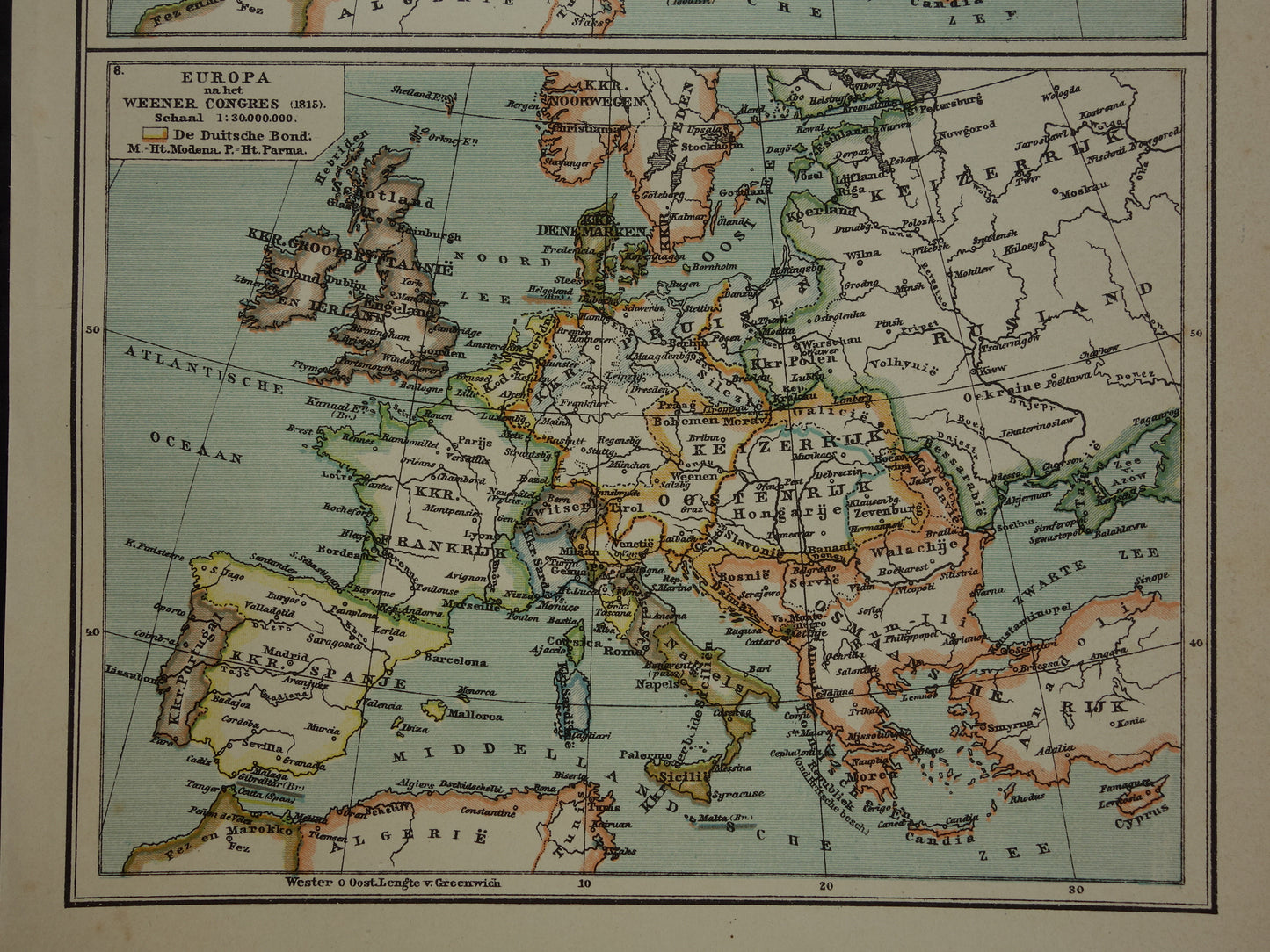 Set of 4 small maps about the History of Europe antique map Napoleon 1789 1815
