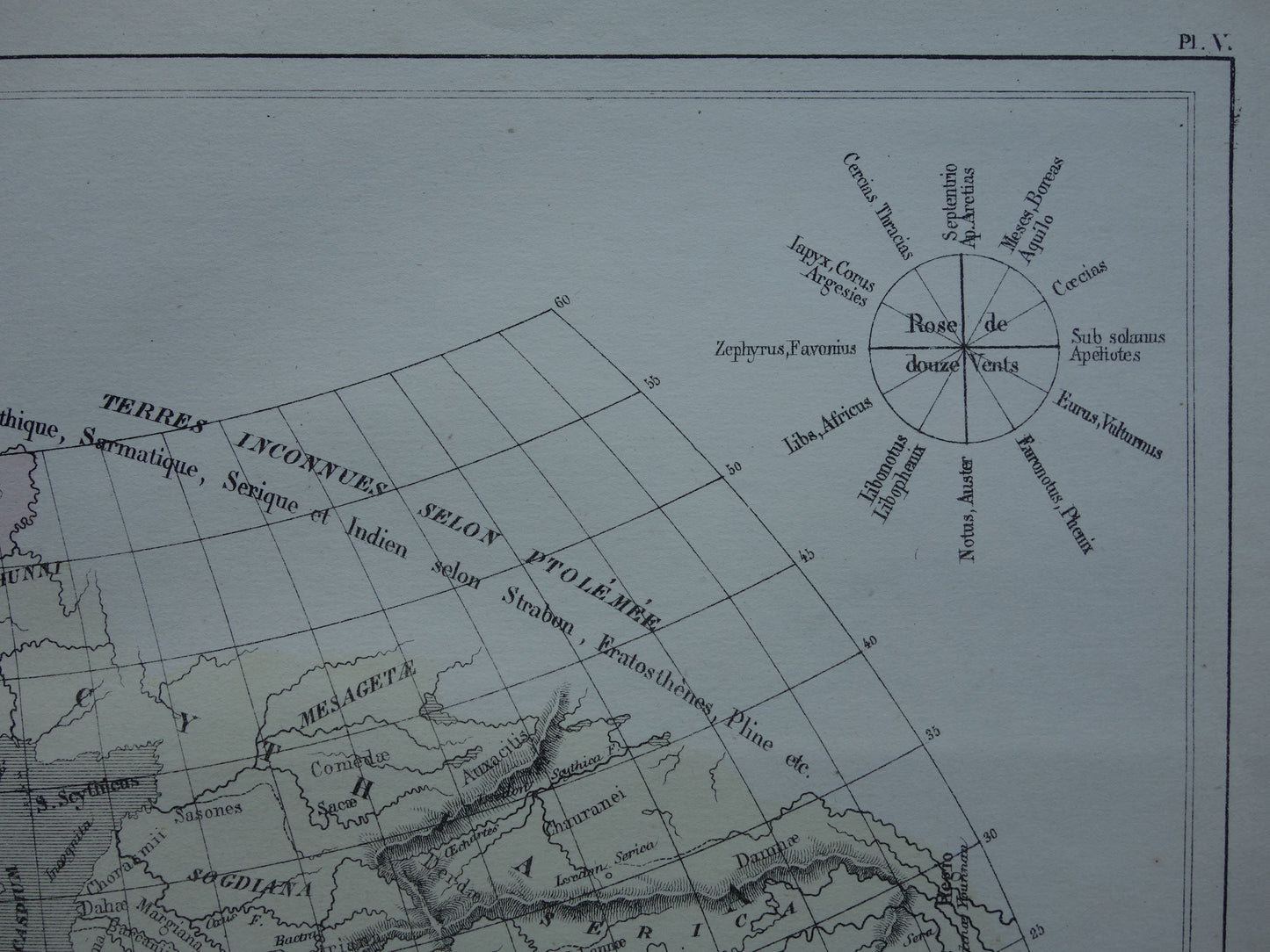 WORLD MAP Map of the known world in classical antiquity at the time of Ptolemy old maps