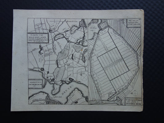 Caarte van Waterland / Watergraefsmeer anders genaempt de Diemer meer
