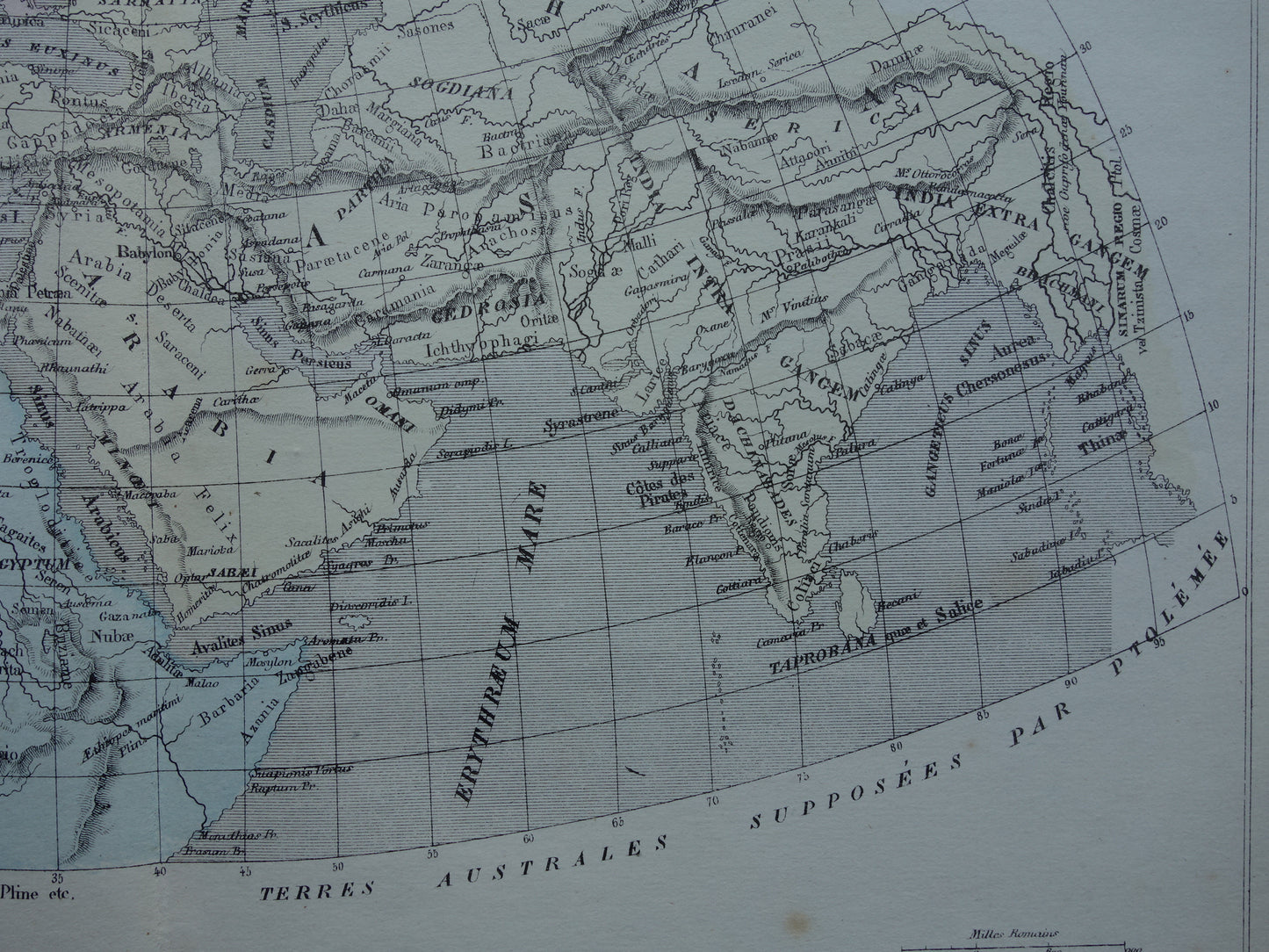 WORLD MAP Map of the known world in classical antiquity at the time of Ptolemy old maps
