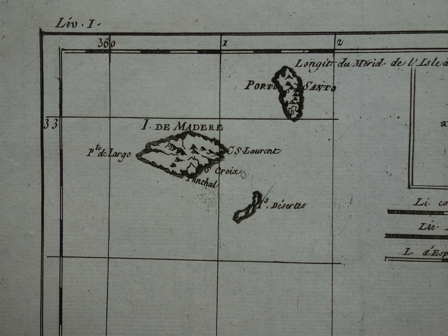Canary Islands old map Original antique map Madeira Porto Santo vintage print