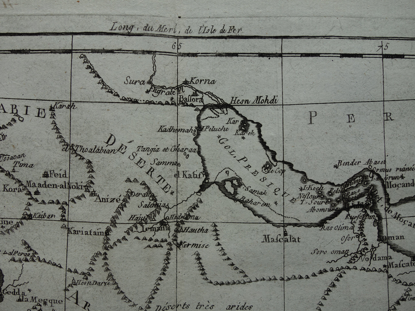 Saudi Arabia antique map of Saudi Arabia Red Sea and Persian Gulf from 1780 original old map