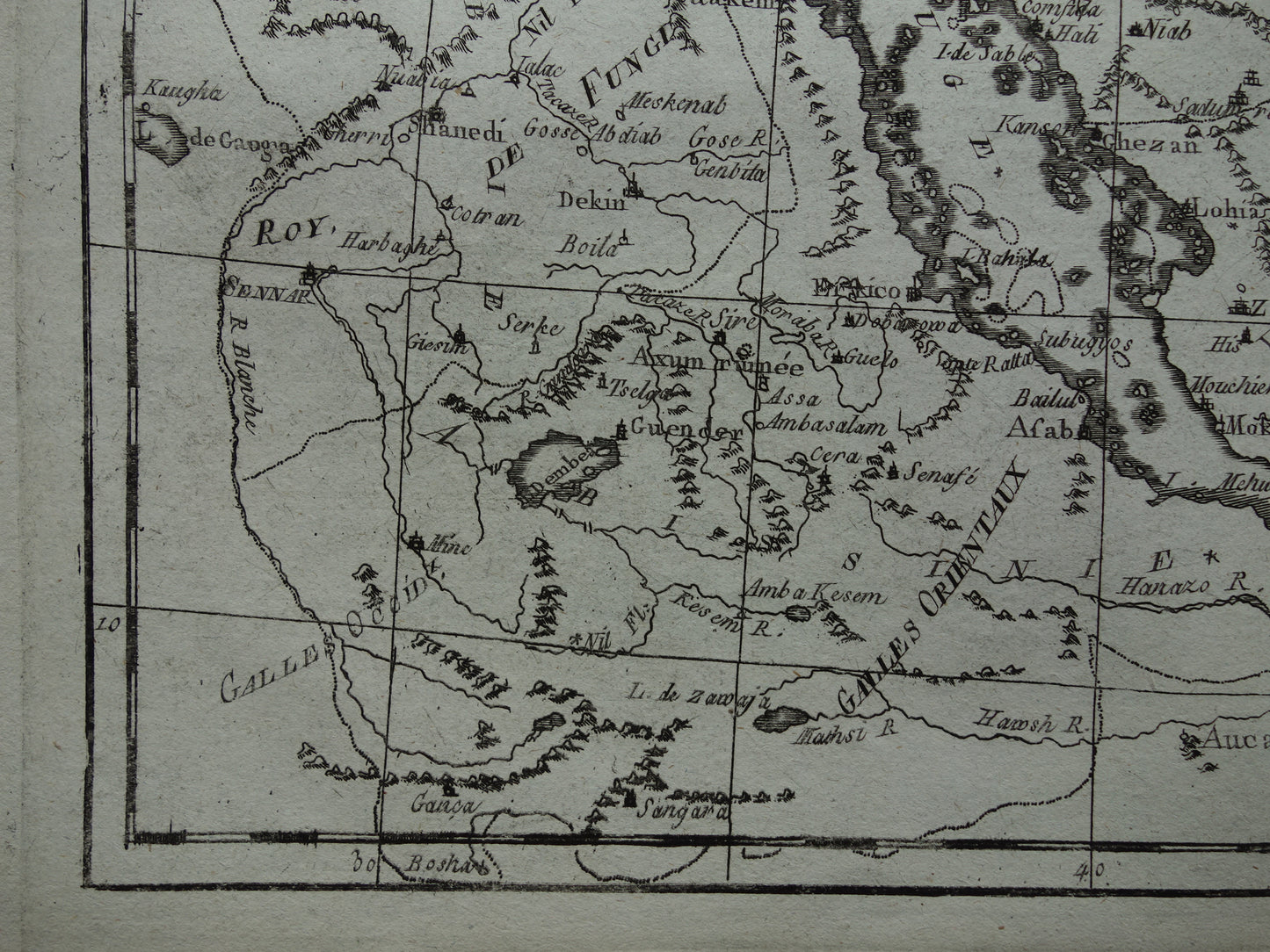 Saudi Arabia antique map of Saudi Arabia Red Sea and Persian Gulf from 1780 original old map