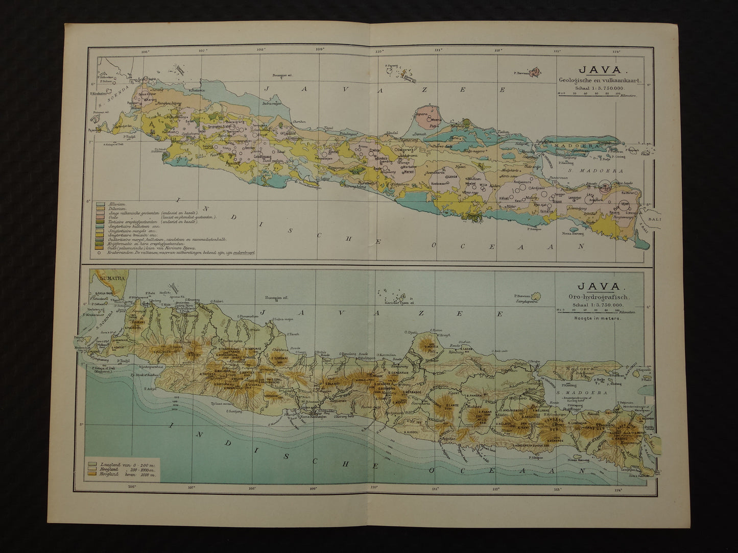 oude kaart historische landkaart van Java kopen