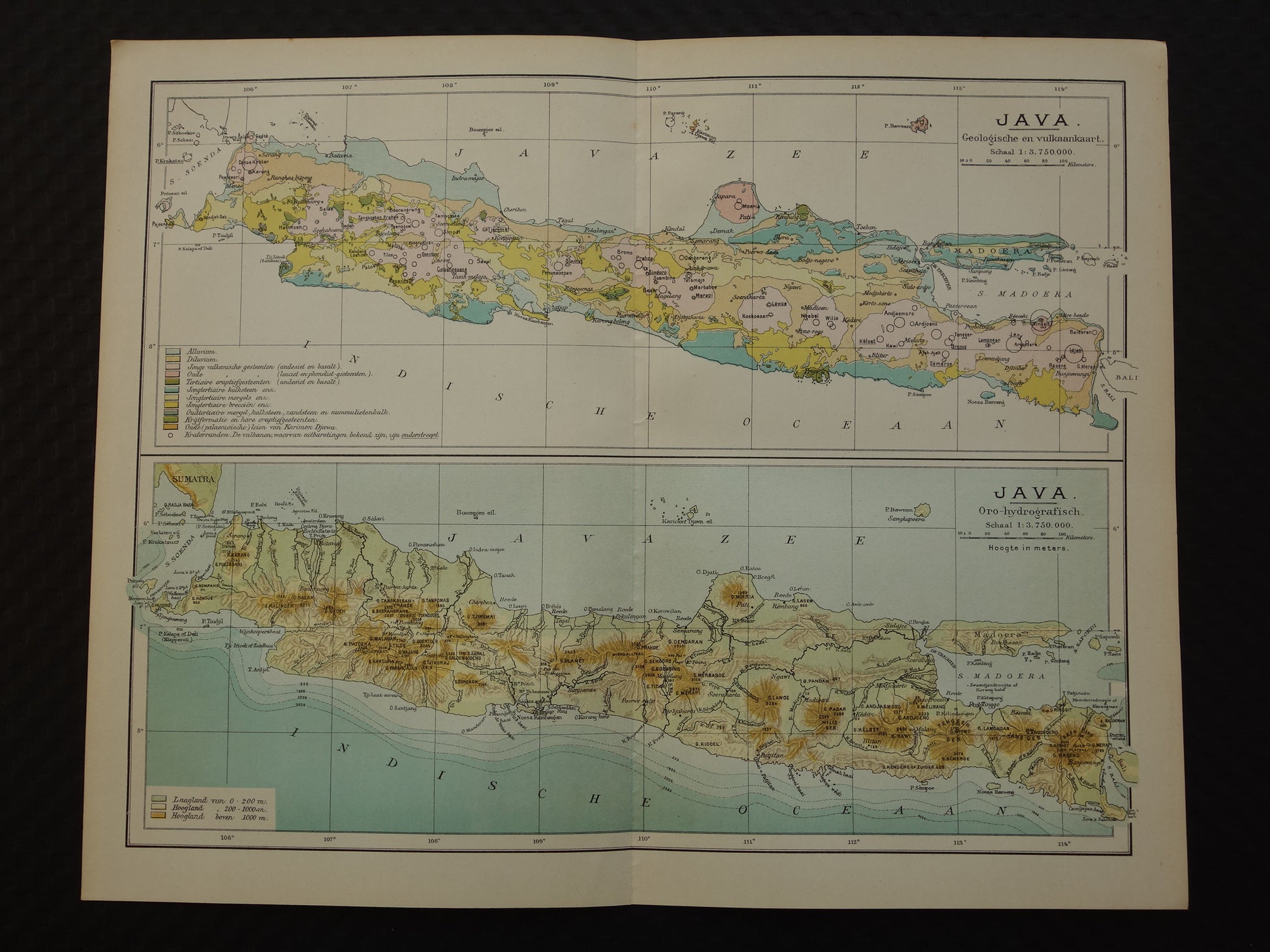 oude kaart historische landkaart van Java kopen