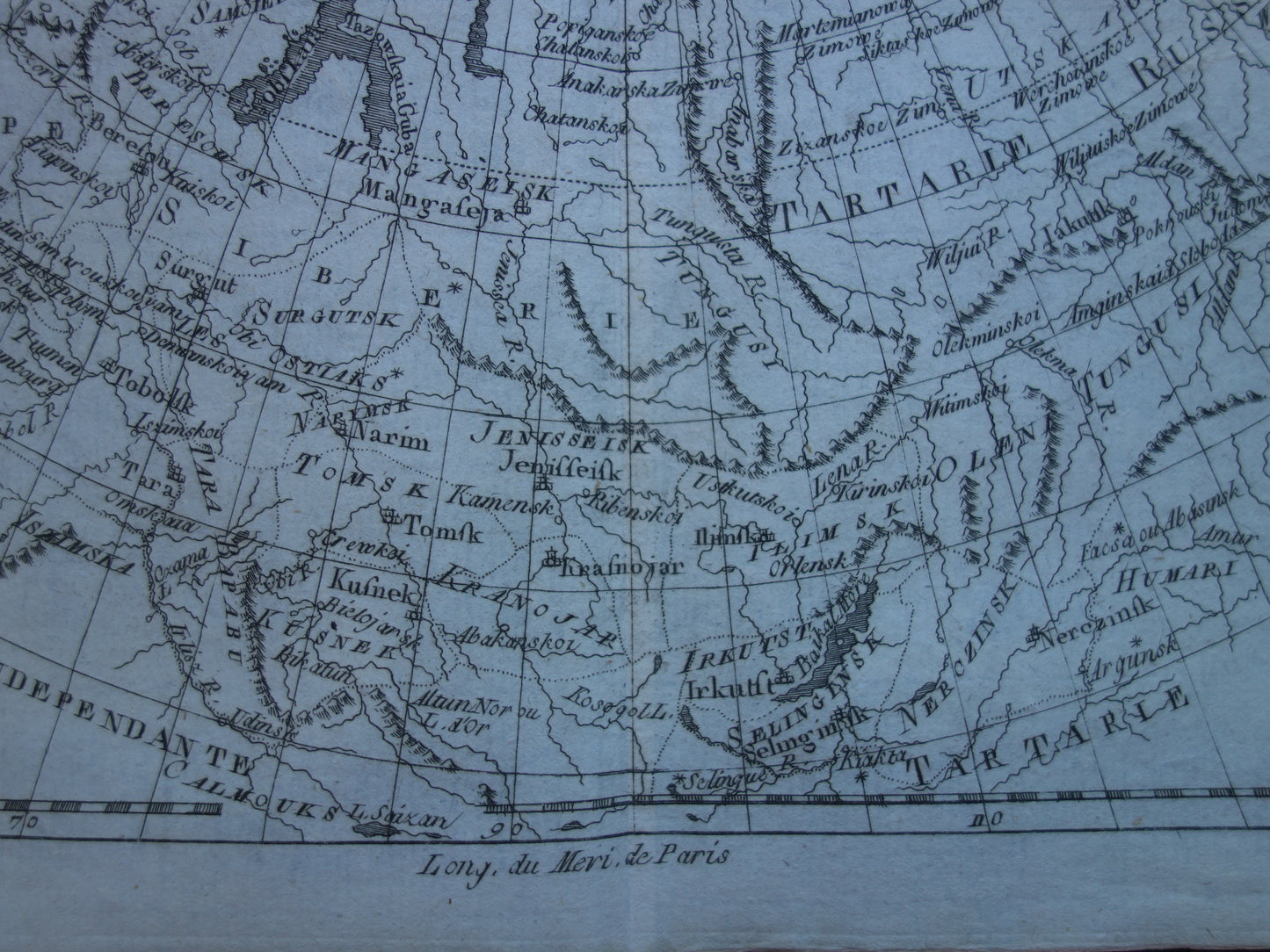 RUSSIA old map Russian Empire 1784 Original antique map Siberia vintage historical print
