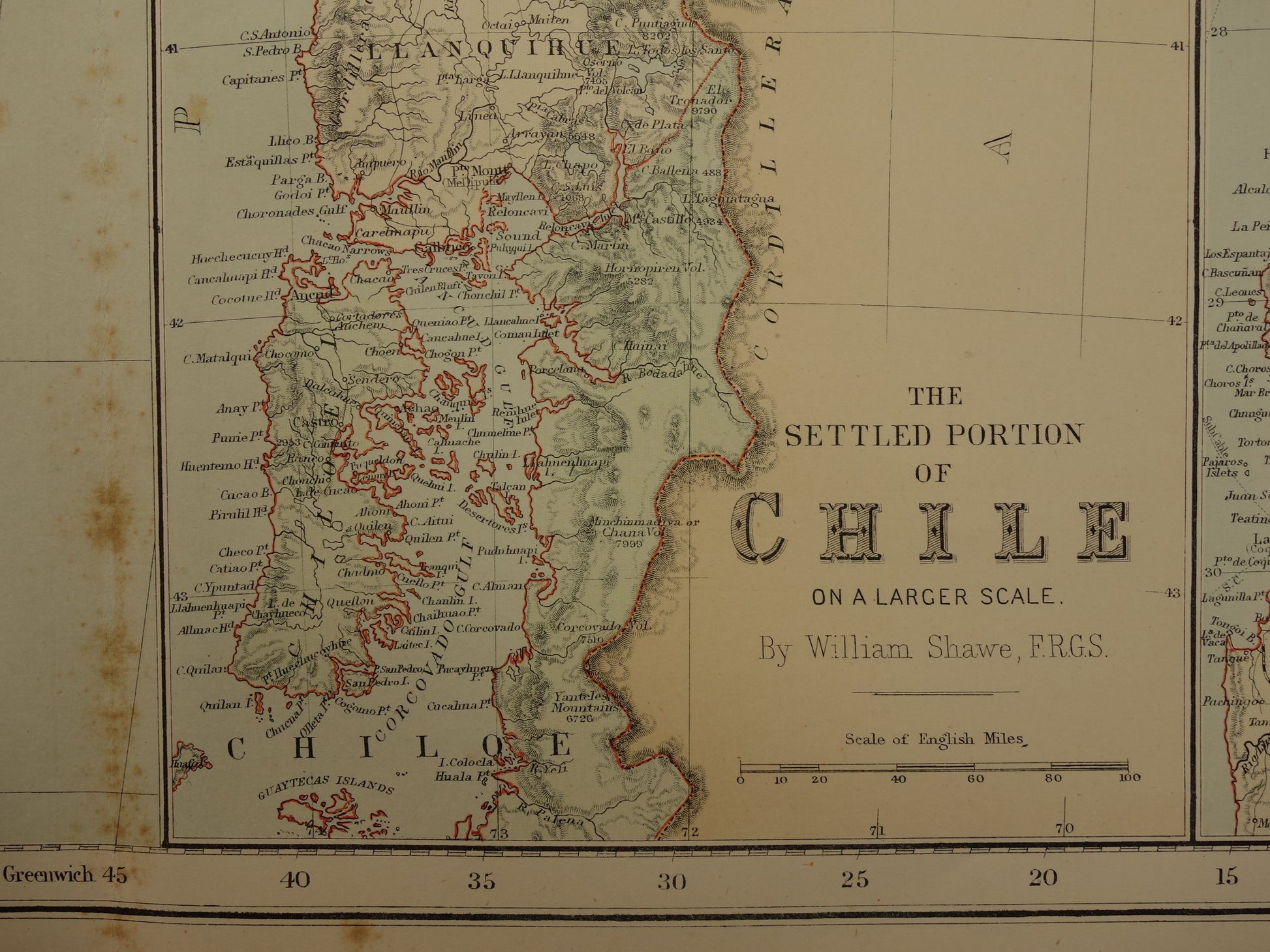 the settled portion of Chile William Shawe 1890 