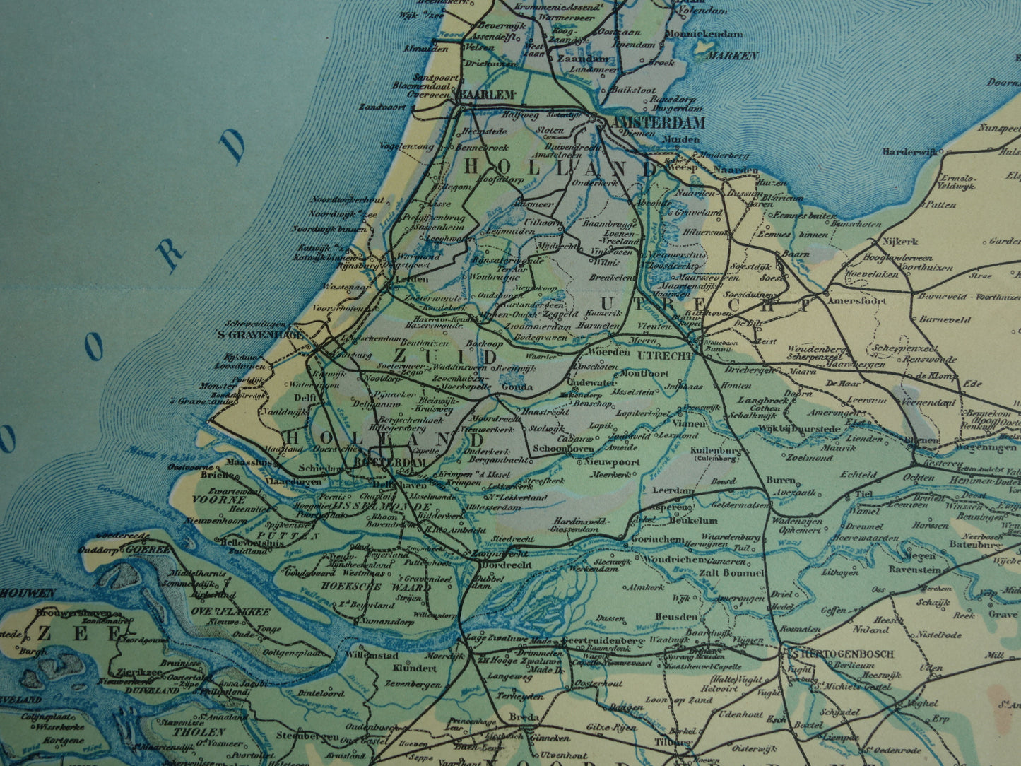 NETHERLANDS old map of soil types 1928 vintage Dutch geology map soil types map