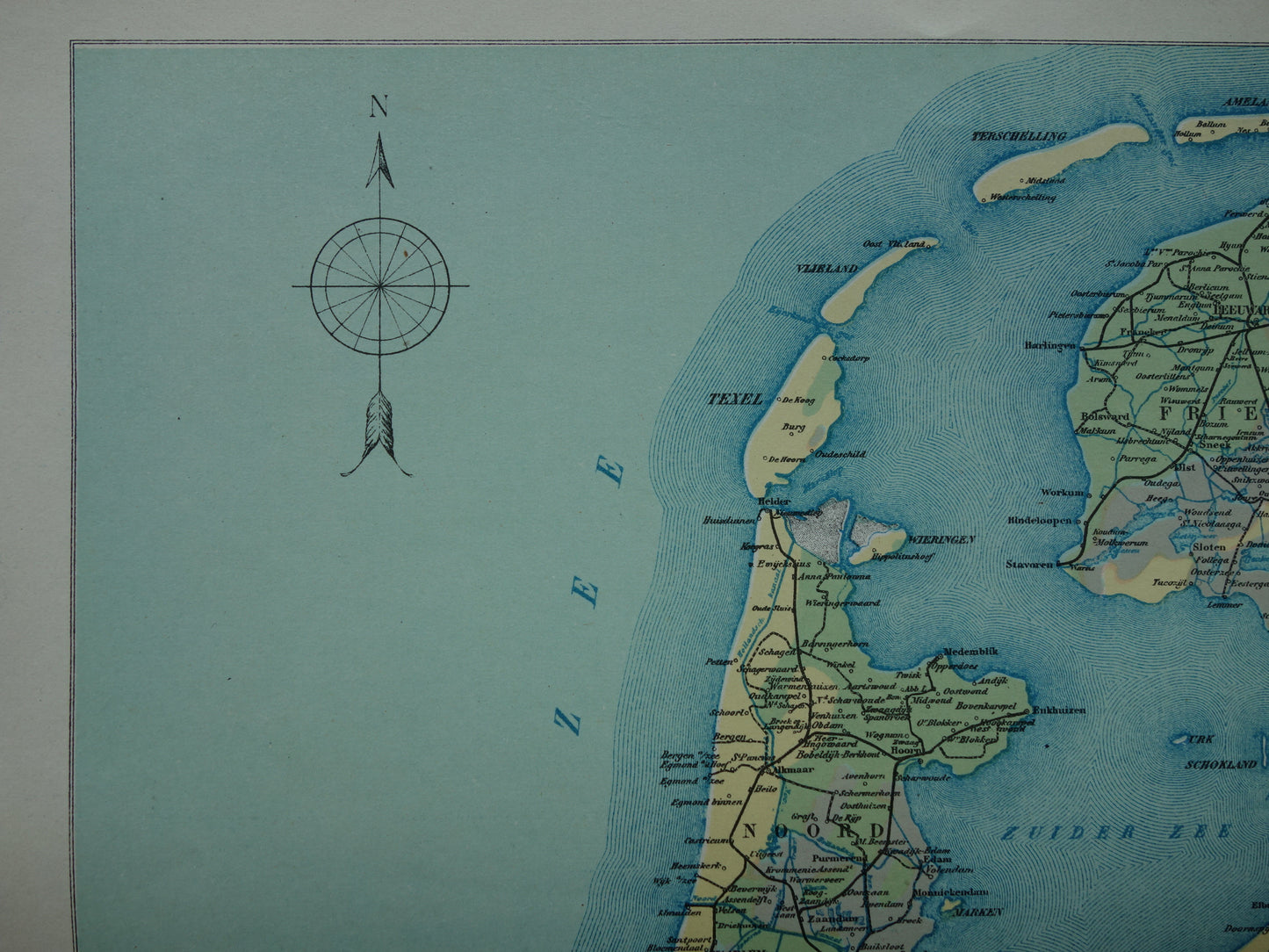NETHERLANDS old map of soil types 1928 vintage Dutch geology map soil types map