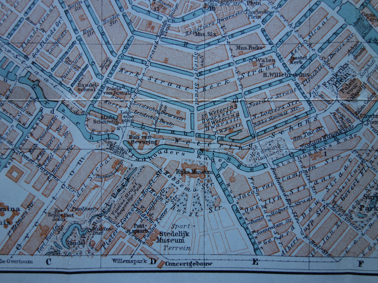 AMSTERDAM old map of Amsterdam from 1904 original antique map vintage map