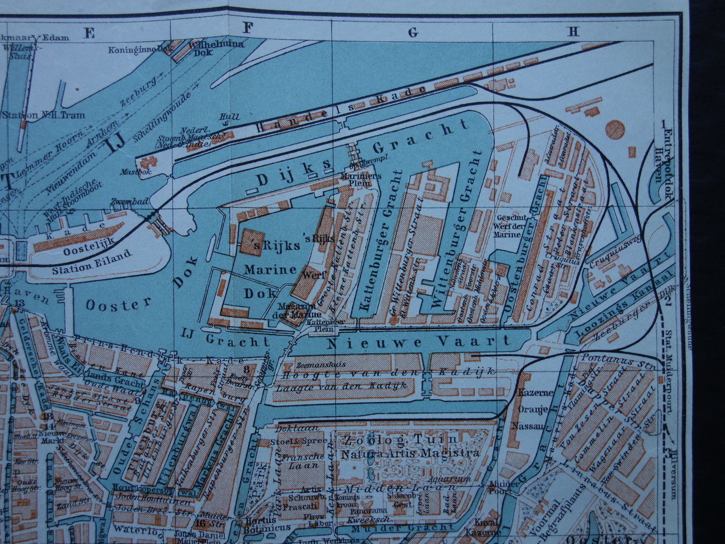 AMSTERDAM old map of Amsterdam from 1904 original antique map vintage map