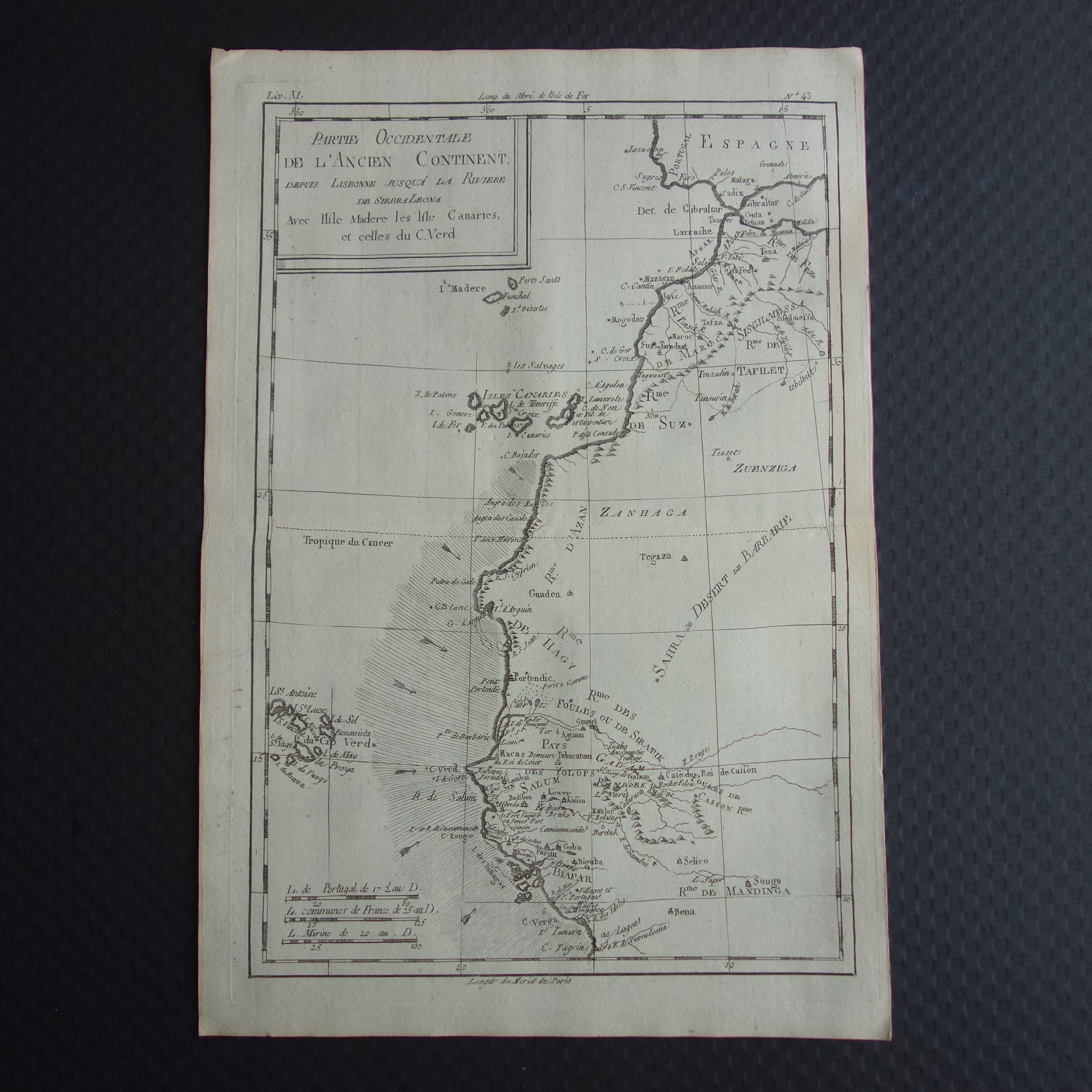 partie occidentale de l'ancien continent, depuis lisbonne jusqu'a la riviere de sierra leona avec madere canaries cap verde