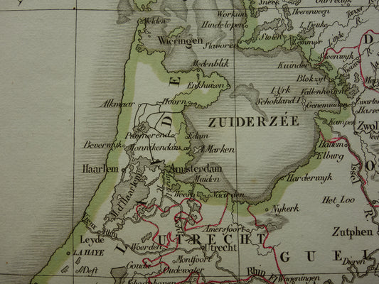 NETHERLANDS old map of the Netherlands and Belgium in the year 1834 Original antique map vintage maps