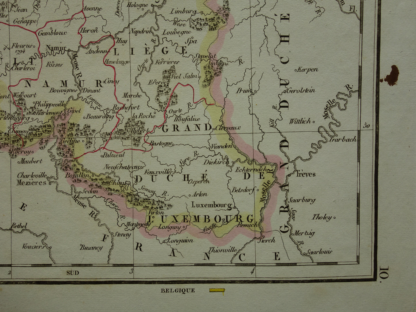NETHERLANDS old map of the Netherlands and Belgium in the year 1834 Original antique map vintage maps
