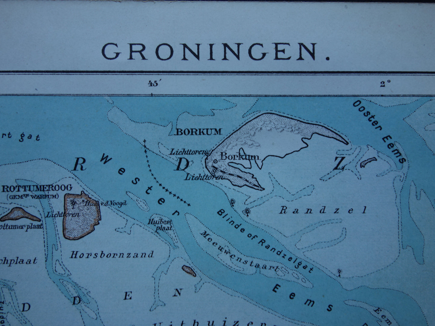 GRONINGEN old map of the province of Groningen 1917 original antique Dutch map Hoogezand Veendam