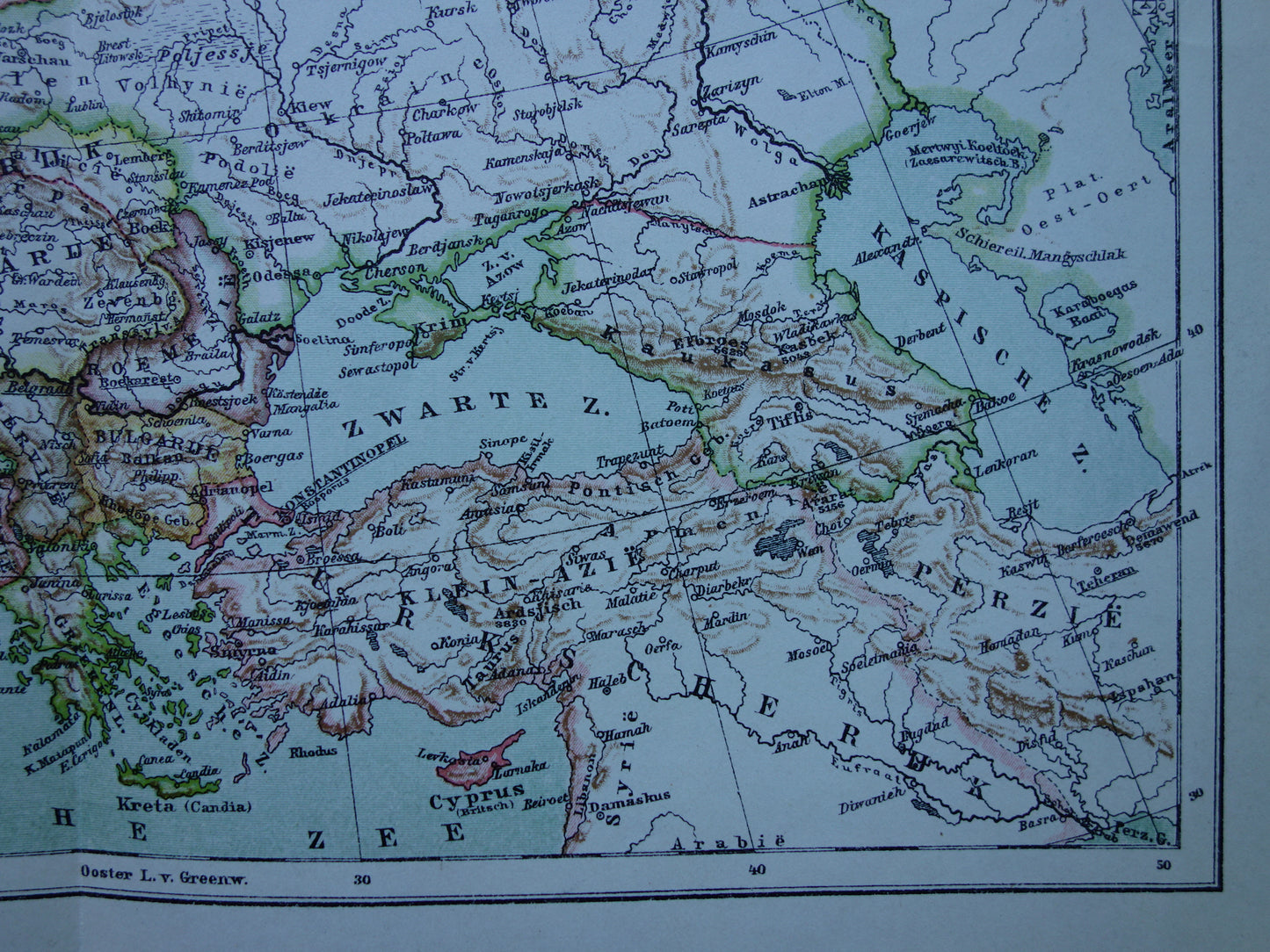 Old map of Europe from 1917 original antique map of Europe continent vintage Dutch maps
