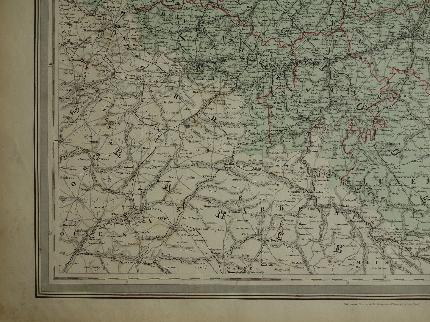 Large Old Map of the Netherlands and Belgium 1880 original antique very large map poster